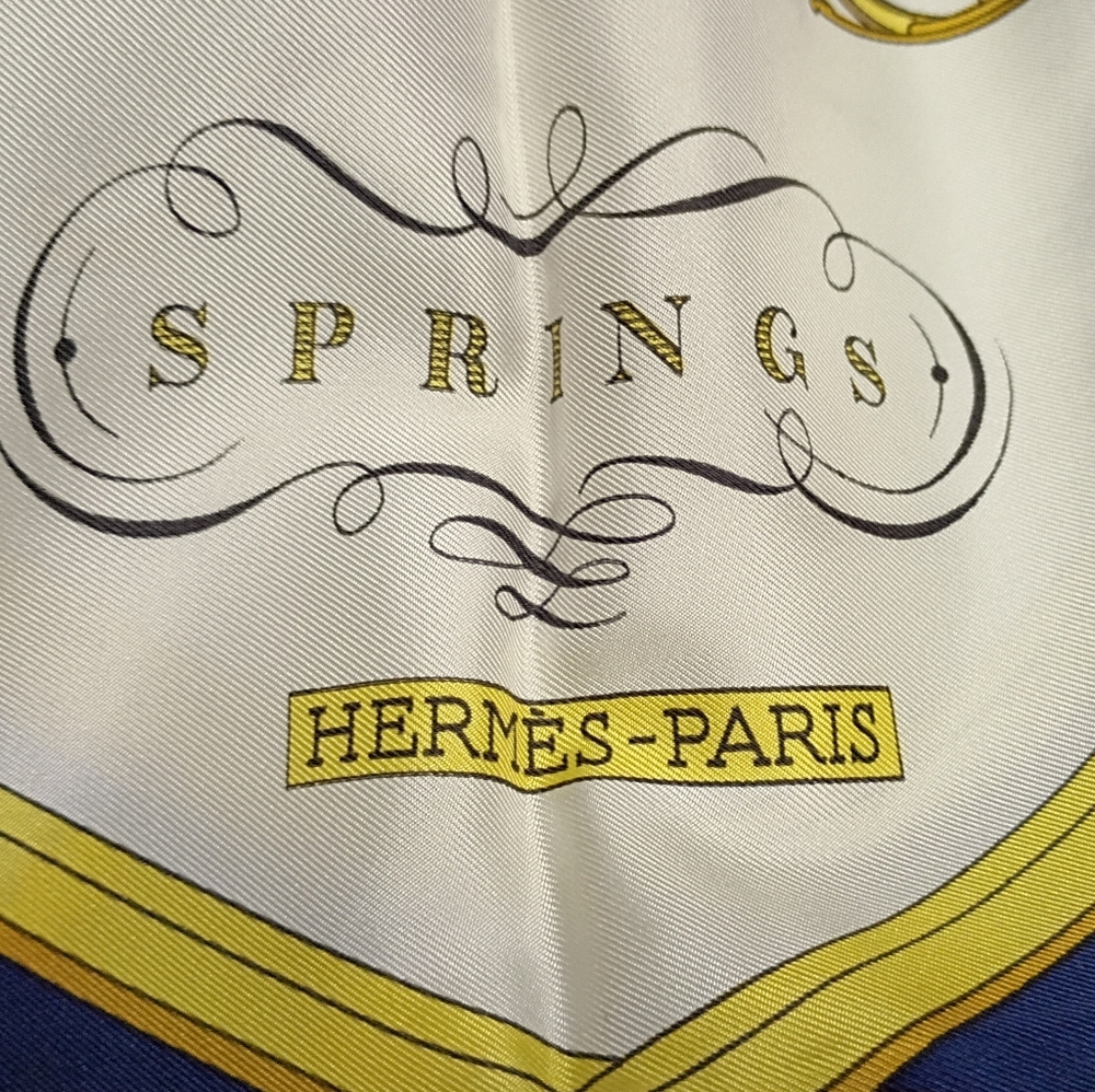 ❤️NWOT HERMES SPRINGS LEDOUX CARRIAGE Silk Twill Piano Shawl Scarf 36X36 - Picture 3 of 10